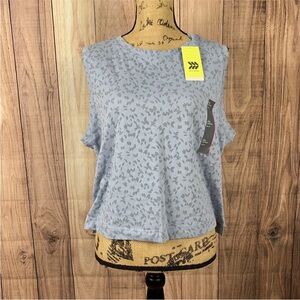All in Motion Women's size XXL boxy fit Cropped Active Tank Top Blue